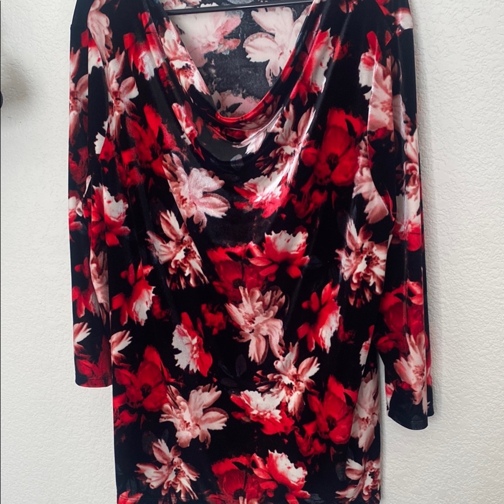 Floral Cowl Neck Dress